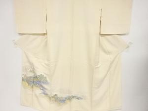 リサイクル　寿光織　寺院風景模様織出し色留袖（重ね衿付）